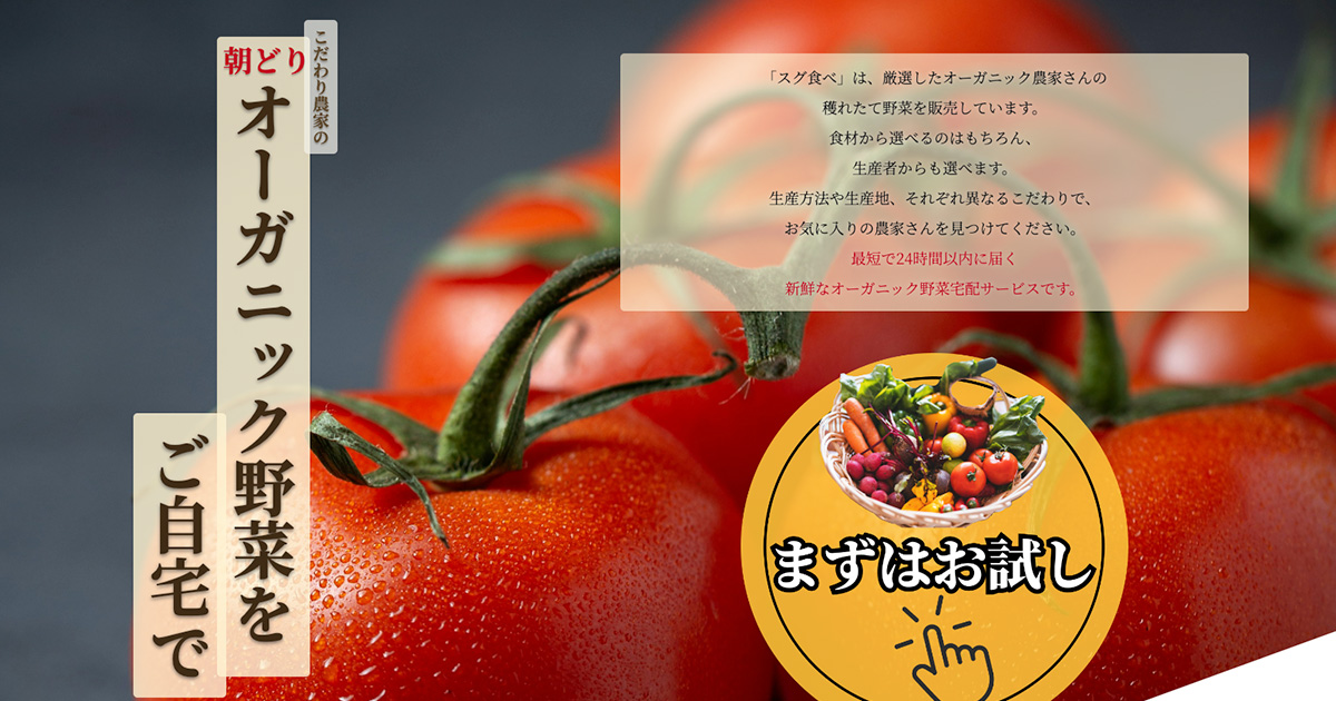スグ食べ LPサイト